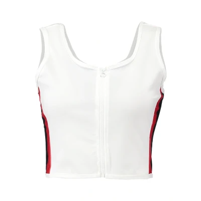 Obrázek Urban Classics Ladies SIDE Stripe Cropped ZIP Top, Ženy, Velikost: Medium, White/firered/navy