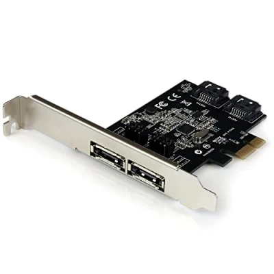 Obrázek StarTech.com 2 Port SATA III PCI Express karta rozhraní Serial ATA 6Gbit/s PCIe SATA/eSATA Kontrolní pro disky (PEXESAT322I)