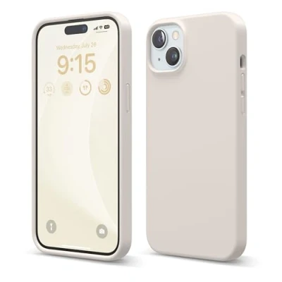 Obrázek elago Liquid silikonové pouzdro kompatibilní s iPhone 15 Plus Premium na mobil kompletní ochrana [4 vrstvy anti shock struktura], měkká podšívka z mikrovlákna