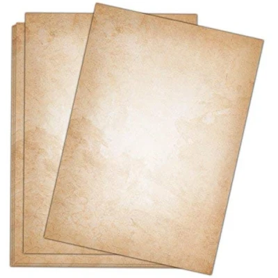 Obrázek Vintage dopisní papír světlý 100 listů ve formátu DIN A4 oboustranně potištěný v kvalitním papíru 120 g z Sophies Kartenwelt