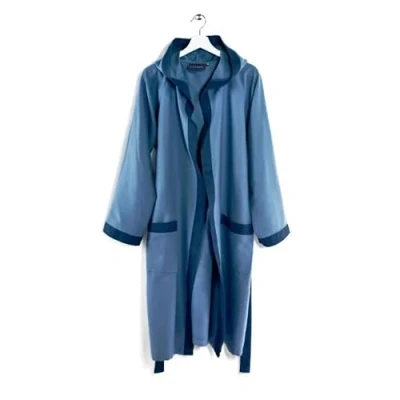 Obrázek Caleffi Bademantel für Damen und Herren, weicher Frottee mit Kapuze, 100% Baumwolle, 2 Taschen, Aufhänger Bademäntel, Gürtel Schlaufen, saugfähig, gültig als Wintermorgenmantel,
