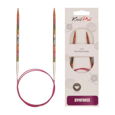 Obrázek KnitPro K21323 kruhové pletací jehlice, dřevo, vícebarevné, 4,5 mm