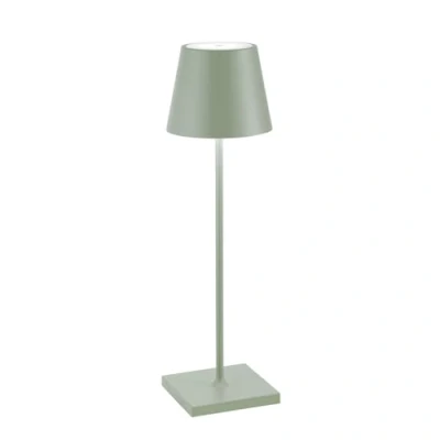 Obrázek Zafferano, lampa Poldina Pro, bezdrátová, dobíjecí stolní s dotykovým ovládáním, vhodná také pro venkovní použití, stmívač, 2200 3000 K, výška 38 cm, barva šalvěj
