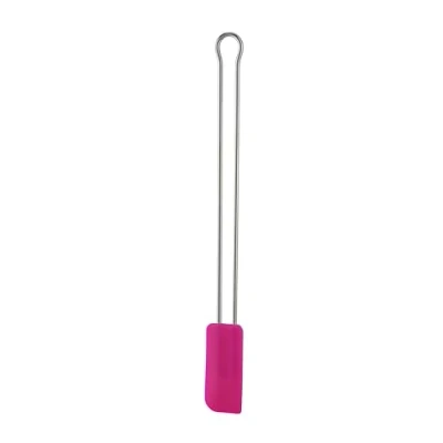 Obrázek RÖSLE Škrabka na těsto Pink Charity Edition, kvalitní stěrka jako pomůcka pro pečení a vaření, odolný silikon, 26 cm, ušlechtilá ocel 18/10, 30 C až +230 C, vhodné do myčky nádobí