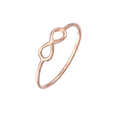 Obrázek Elli Prémiový dámský prsten Infinity Symbol nekonečna Znak ve tvaru růžového zlata 750, 54, 750