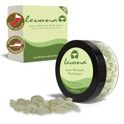 Obrázek Levona kadidlo 50 g zelené [přírodně čisté kadidlo] Boswellia Sacra pro uzení zeleného kadidla Royal Hojari Omán na Luban