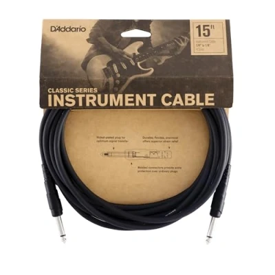 Obrázek D&#039;Addario kabel kytary pro nástroje Classic Series 1/4 palcový konektor na 1/4palcovou zástrčku 4. 572 počítadla 1 balení