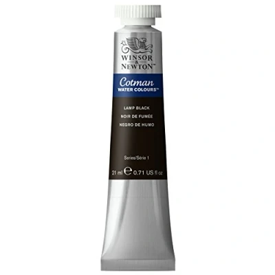 Obrázek Winsor &amp; Newton 0308337 Cotman akvarelová barva s vynikající průhledností, barevnou silou a zpracovatelskými vlastnostmi, vodní 21 ml tuba černá lampa
