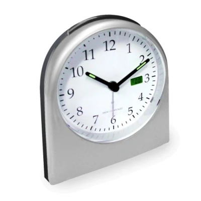 Obrázek Technoline Rádiobudík WT 755 s funkcí opakovaného buzení a osvětlením, 95 x 55 115 mm, stříbrný