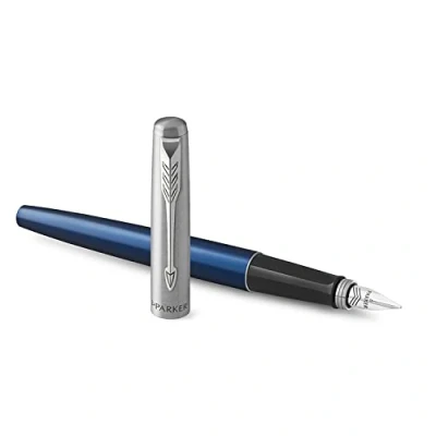 Obrázek Parker Jotter Füller Royal Blue Füllfederhalter mit mittlerer Feder blaue Tinte Geschenkbox