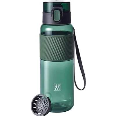 Obrázek ZWILLING láhev na pití bez BPA, vodu pro fitness, volný čas a kancelář, sportovní z tritanu, tmavě zelená, 680 ml
