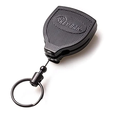 Obrázek KEY BAK SUPER48 PLUS HD 0S48 8474 přívěsek na klíče, oboustranný přenosný, zasouvací, 122 cm dlouhý, ocelový klip opasek, černý