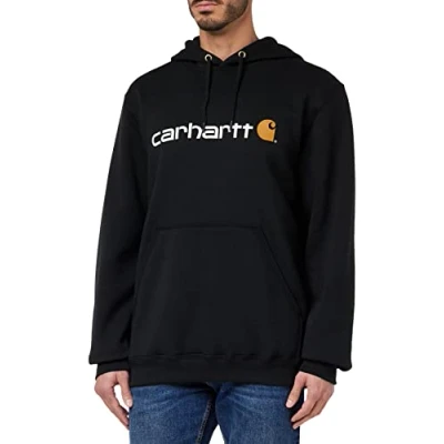 Obrázek Carhartt Pánská široká středně těžká mikina s grafikou loga, černá