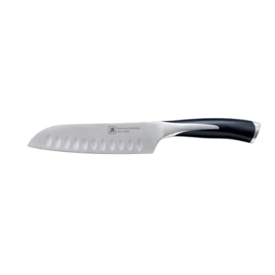 Obrázek Richardson Sheffield Nůžek KYU Santoku, úzká čepel, extrémně ostrá &amp; barva, protiskluzová rukojeť, lze mýt v myčce a nerez, stříbrná/černá