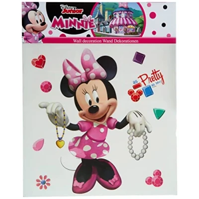 Obrázek Disney Minnie Mouse Samolepky na stěnu do dětského pokoje, nástěnné tetování dívčí dekorace od AG Design 30 x cm DKs 1084
