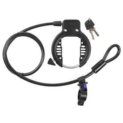 Obrázek M pro Wave kroužkový Loop rám zámek s kabelem, Černá