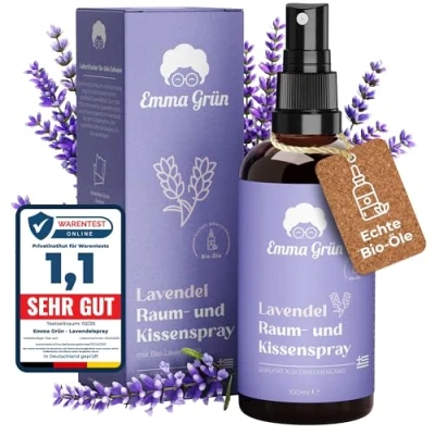 Obrázek Emma Grün® levandulový sprej &amp; na polštář 100 ml [BIO kvalita] s čistě přírodní lávandulou angstifolií pro usínání