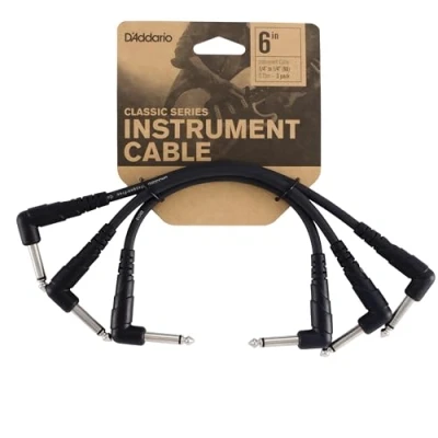 Obrázek D&#039;Addario kabel na kytaru spojovací pro k přístrojům klasická série 1/4 pulg macho a 0,1524 počítadlo 3 balení