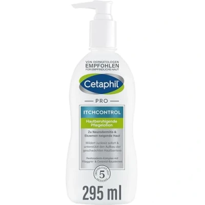 Obrázek Cetaphil pro ItchControl pleťový krém zklidňující pleť, 295 ml, pokožku náchylnou k ekzémům a ekzémům, zmírňuje svědivou, podrážděnou pokožku, s bambuckým máslem, stavebními kameny z filaggrinu