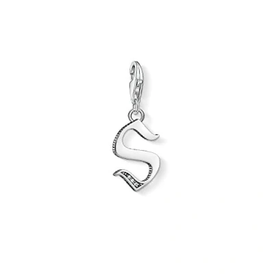 Obrázek Thomas Sabo Dámský elegantní přívěsek J písmeno Charm Club 925 Sterlingové stříbro 1590 643 21, stříbro, Kubická zirkonie