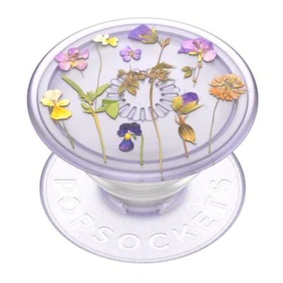 Obrázek PopSockets: PopGrip Plant Ausziehbarer Sockel und Griff aus Pflanzlichen Materialien mit Austauschbarem Oberteil für Smartphones Tablets Purple Fields