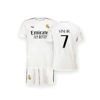 Obrázek Real Madrid Home Kit Trikot und Shorts Saison 24/25, Vini Jr., 14 Years, Replik Shirt Mit Offizieller Lizenz
