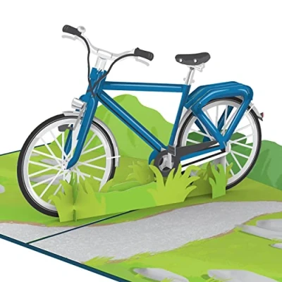 Obrázek papercrush® 3D přání k narozeninám pro muže, přítele a otce, blahopřání cyklisty, poukaz na cyklotúru, peněžní dárek elektrokola, cyklisty nebo nové kolo
