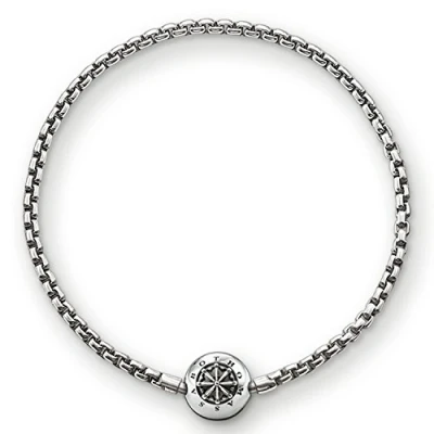 Obrázek Thomas Sabo Unisex náramek Karma Beads černěný sterlingové stříbro 925 KA0002 001 12, Smalt, Bez kamene