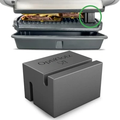 Obrázek OptiKlotz Originální, rozpěrka z potravinářského silikonu kompatibilní s Tefal Optigrill, Optigrill XL, příslušenství, zabraňuje rozdrcení grilovaných potravin