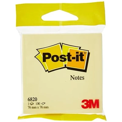 Obrázek Post it Poznámkový blok 6820 GB (noty, 76 x mm, 70 g/m2, 100 listů) žlutá