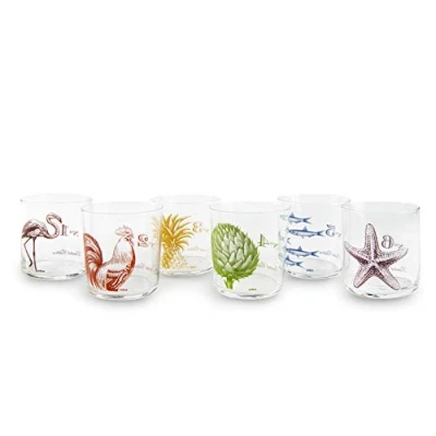 Obrázek Excelsa 62801 Faune &amp; Flore Set mit 6 Wassergläsern, Glas, Mehrfarbig
