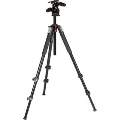 Obrázek Manfrotto sada hliníkového stativu se 3 segmenty a 3cestným sklápěčem, profesionální fotografického příslušenství, stativ kamery s hlavou