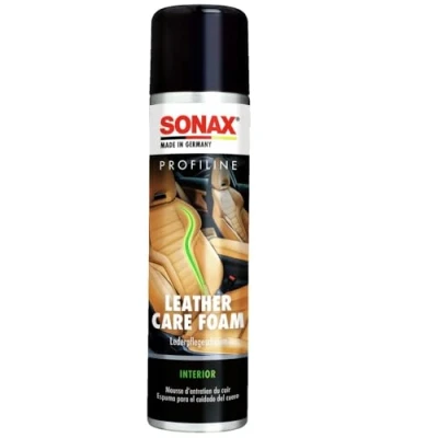 Obrázek SONAX PROFILINE Leather Care Foam (400 ml) čisticí a pečující pěna pro vybavení interiéru automobilu z hladké kůže perforované č. výr. 02893000