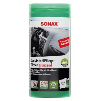 Obrázek Sonax 412.100 Kunststoffpflegetücher glänzend Box 25pcs