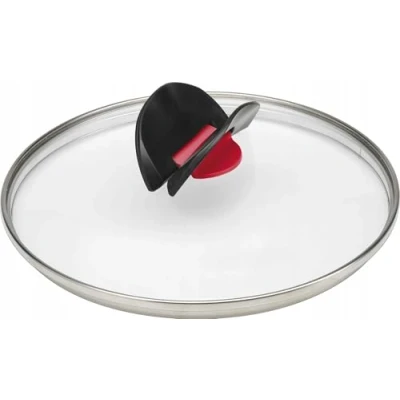 Obrázek BALLARINI 1006404 Click &amp; Cook skleněná poklice 24 cm 814F02. ze skla se sklápěcími rukojeťmi Made in Italy, šedá