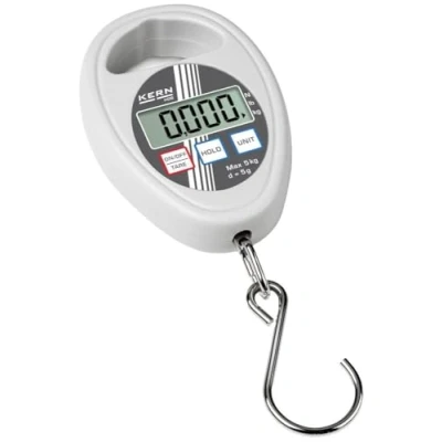 Obrázek KERN Závěsná váha HDB 5K5N (rozsah vážení 5 kg, čitelnost g, funkce Hold, univerzální váha, pro kontrolní při vstupu / výstupu zboží)