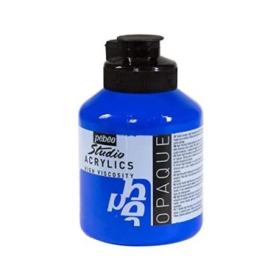 Obrázek Pebeo studio akrylová barva, 500 ml akryl jemné neprůhledná imitace kobaltové modře