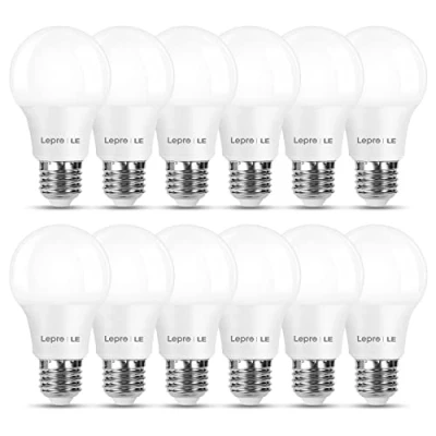 Obrázek Lepro E27 LED teplá bílá žárovka, 8. 5 Watt 806 Lumen lampa E27, nahrazuje 60W halogenovou žárovku, světelný zdroj A60, 2700 Kelvin bílá, 160 úhel vyzařování, úsporná 12 kusů