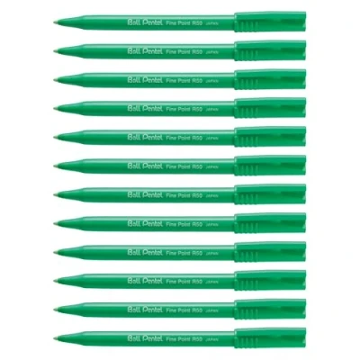 Obrázek Pentel kuličkové pero R50 &quot;Ball Pentel&quot; 0,4 mm, 12 kusů, Zelená