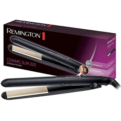 Obrázek Remington Žehlička Ceramic Slim (4násobná ochrana: antistatická keramická turmalínová povrchová úprava rovnoměrné rozložení tepla, nižší statický náboj a hedvábný lesk) na vlasy S1510