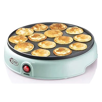 Obrázek Bestron Poffertjes Maker v retro designu, mini palačinka, holandská specialita, automat na palačinky s nepřilnavým povrchem a kontrolkou, Sweet Dreams, barva: mátová