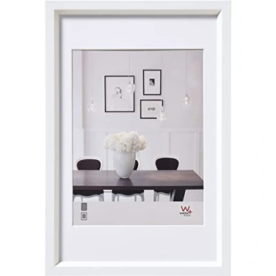 Obrázek walther design rám obrazu bílý 30 x 40 cm s paspartou, Steel Style plastový ES040W,