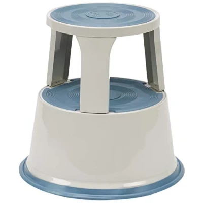 Obrázek Wedo 212137 Stolička na kolečkách, kov, testováno TÜV a GS, výška 43 cm, nosnost 150 kg, světle šedá