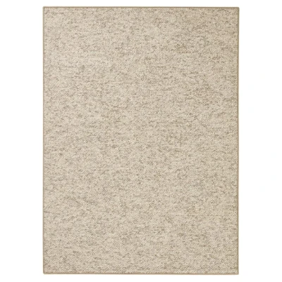 Obrázek BT Carpet Wolly koberec do obývacího pokoje, plochá tkanina s krátkým vlasem, vlněný vzhled, vlna, skandinský jídelna, obývací pokoj, dětský ložnice krémová, 60 x 90 cm