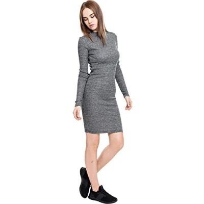Obrázek Urban Classics Ladies RIB Dress Pletené šaty, Ženy, Velikost: XL, Charcoal