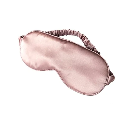 Obrázek LULUSILK 100% hedvábí nastavitelná maska na spaní oči spací brýle pro dámy a pány, růžová