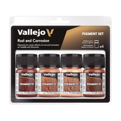 Obrázek Vallejo 073194 Pigment Set Rost und Korrosion