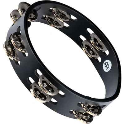 Obrázek Meinl Percussion CTA2S pro BK Compact Tambourine s hliníkovou svorky, 20,32 cm (8 palců) průměr, Černá