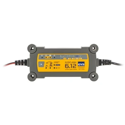 Obrázek GYS Batterieladegerät GYSFLASH 6.12, 190 mm, Grau, Gelb