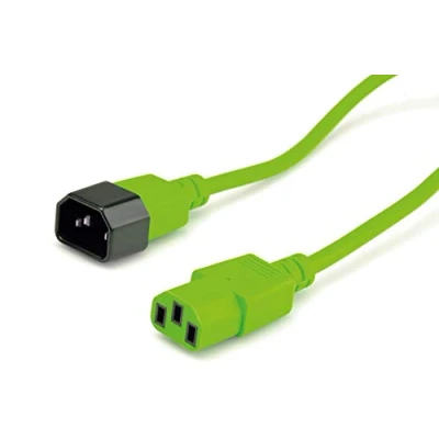 Obrázek ROLINE Propojovací kabel, IEC 320 C14 C13, zelený, 1,8 m